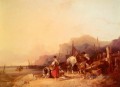 Unloading The Catch Near Benchurch Isle Of Wight rural scenes William Shayer Snr